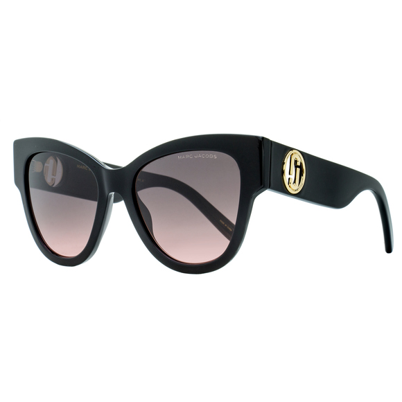 Marc Jacobs Double J Logo Sunglasses Marc 697/S 807FF Black 53mm - Picture 1 of 2
